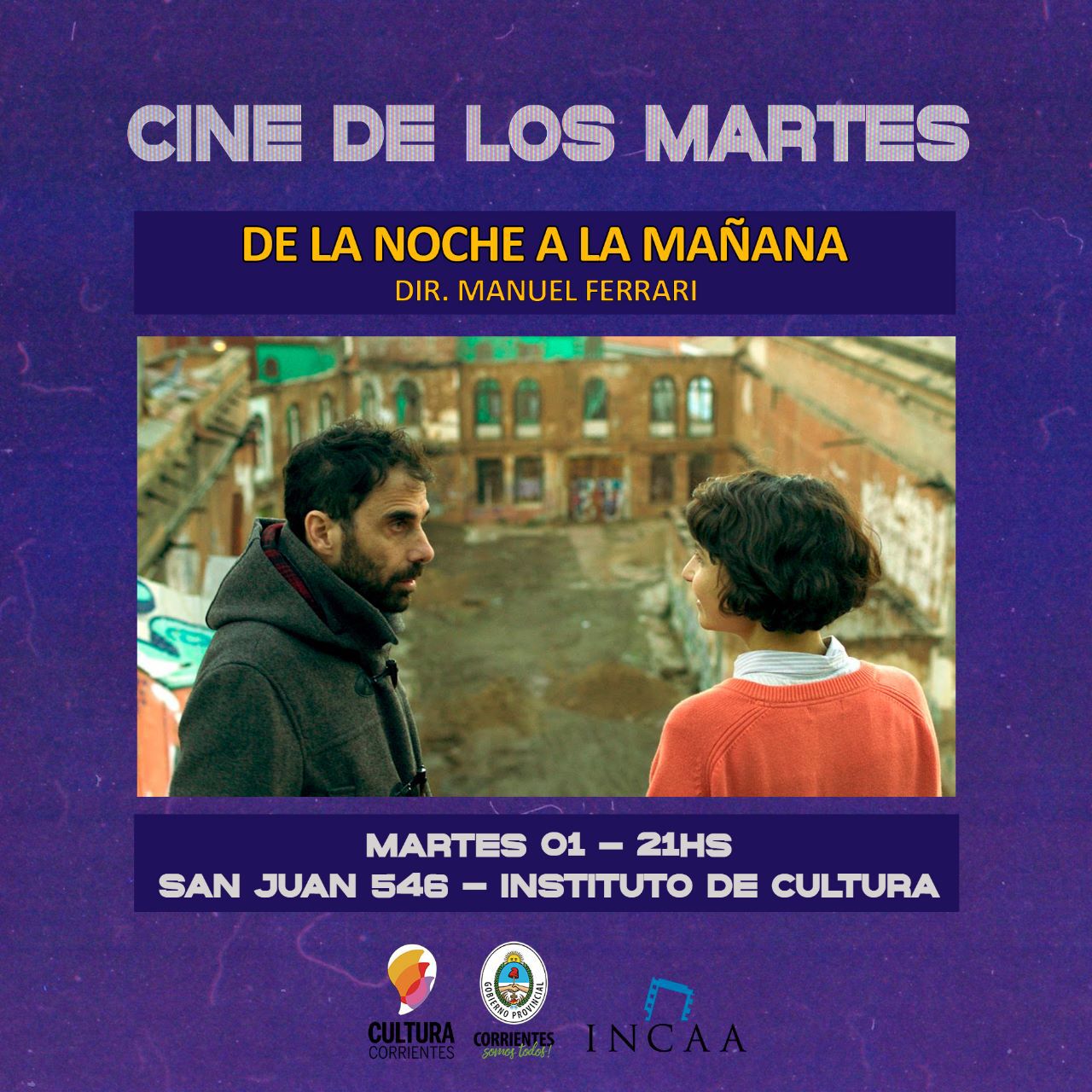 Cine En Cultura Proyectarán La Película “de La Noche A La Mañana” Corrientes Hoy 7176