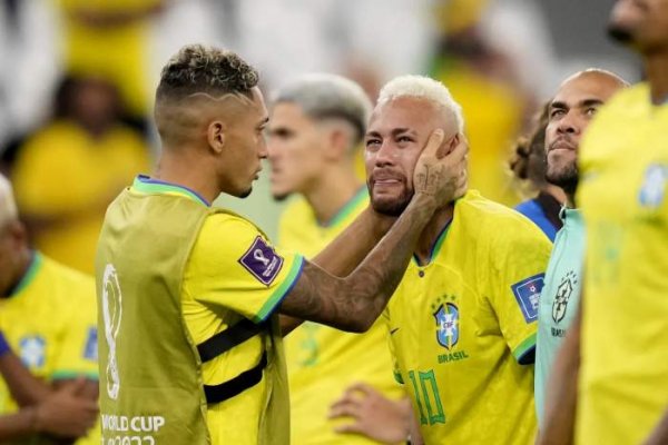 Neymar, devastado: rompió en llanto después de la eliminación de Brasil