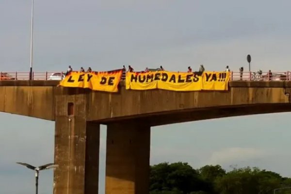 Demoras en el puente Chaco-Corrientes por manifestación ambientalista