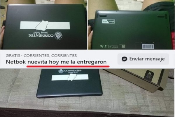 El Gobierno provincial le dio una notebook a una mujer y a las horas la ofertaba en Facebook