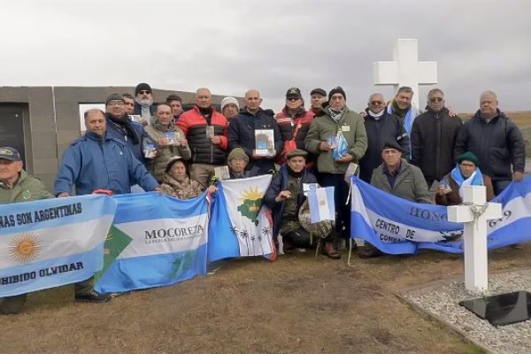 Los excombatientes correntinos recorrieron el Cementerio Darwin