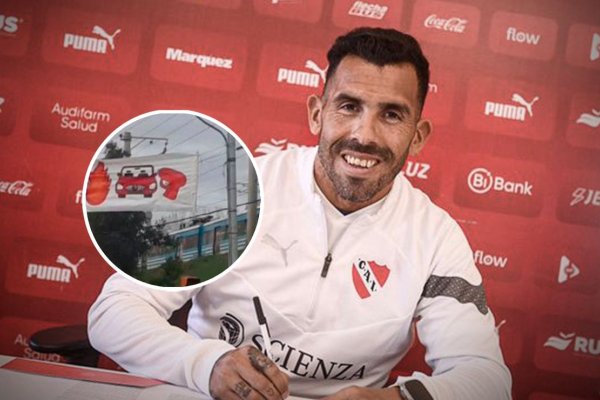 Apareció un intimidante pasacalles en Independiente tras la llegada de Tevez