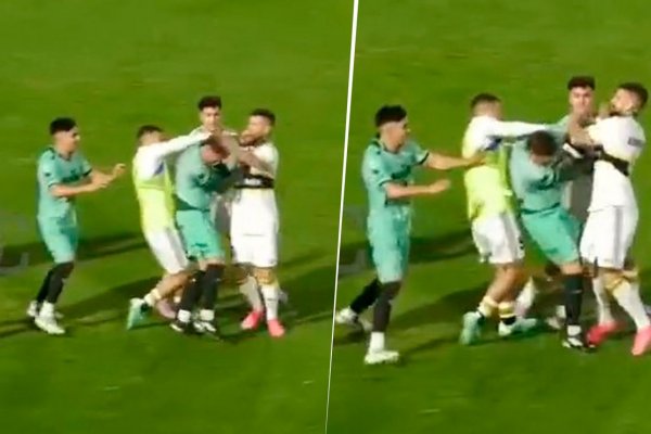 La TROMPADA de Benedetto a Nahuel Gallardo sobre el final del Sarmiento vs. Boca (VIDEO)