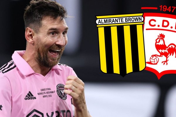 Sorpresa: Messi apareció en el clásico entre Almirante Brown y Morón