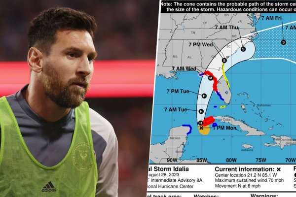 Alerta por el huracán Idalia: la AMENAZA para el próximo partido del Inter Miami de Messi