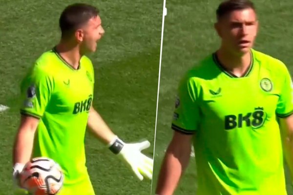 Enojadísimo: el gesto de Dibu Martínez a sus compañeros en Aston Villa en plena derrota vs. Liverpool (VIDEO)