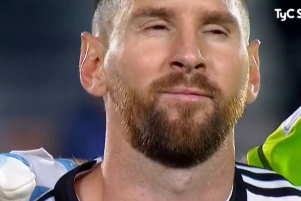 VIDEO | La emoción de Messi durante el himno argentino