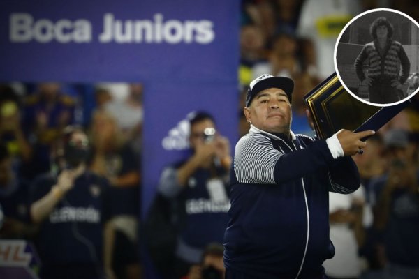 Inédito: las fotos de Maradona a los 16 años en La Bombonera, cuatro años antes de jugar en Boca 