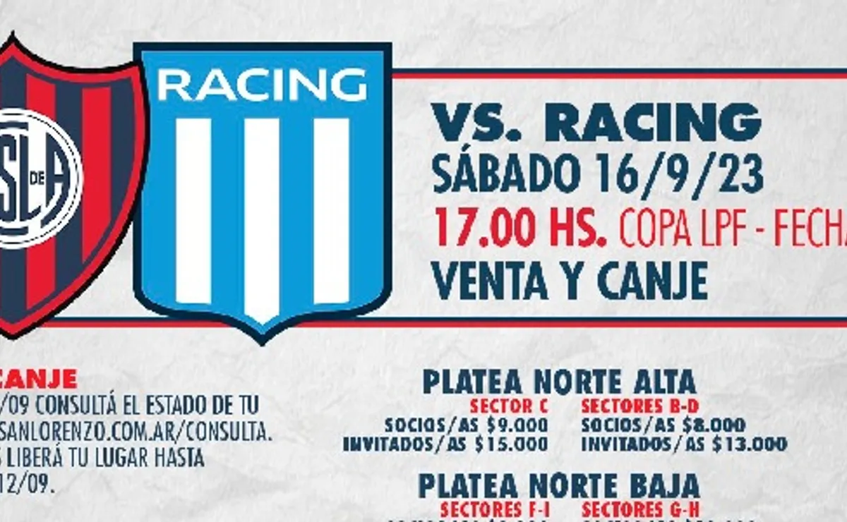 Venta de entradas y canje especial para el clásico contra Racing