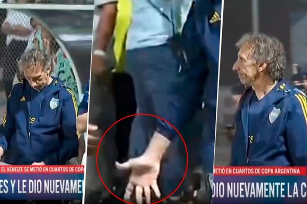 No se vio: los gestos de Gayoso a Chiquito Romero en los penales del Boca vs. Almagro