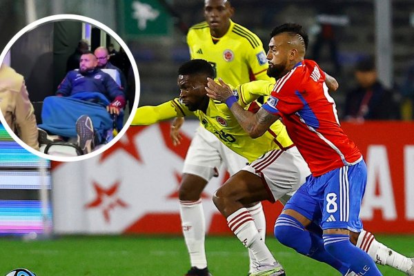 Se fue en ambulancia: la grave lesión de Arturo Vidal en el Chile – Colombia (VIDEO)