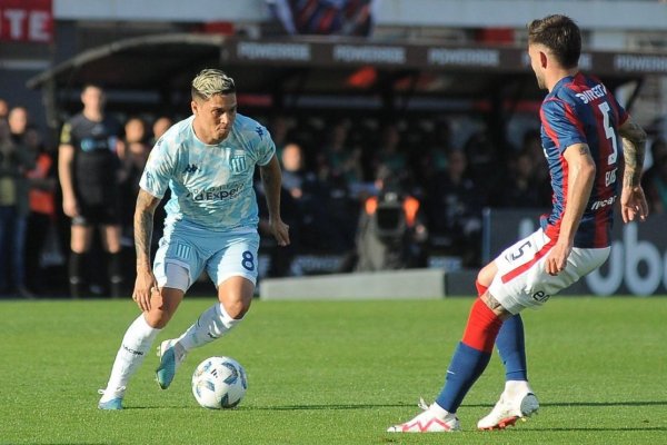 San Lorenzo resistió con uno menos y terminó empatando con Racing