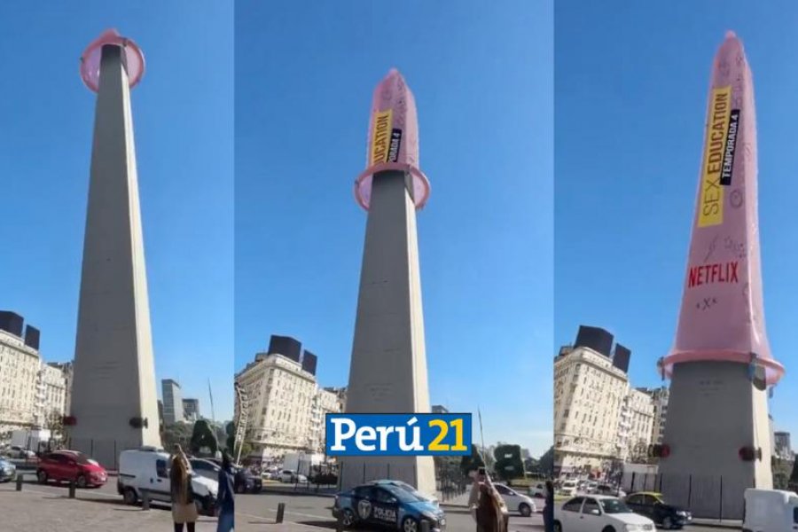 Buenos Aires Colocan Preservativo Gigante Al Obelisco Para Promocionar Nueva Temporada De ‘sex 6608
