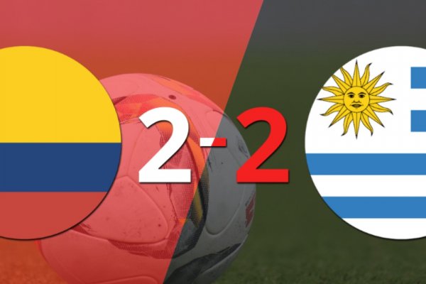 Muchos goles en el empate a 2 entre Colombia y Uruguay