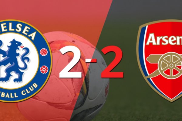 Chelsea y Arsenal igualaron 2 a 2