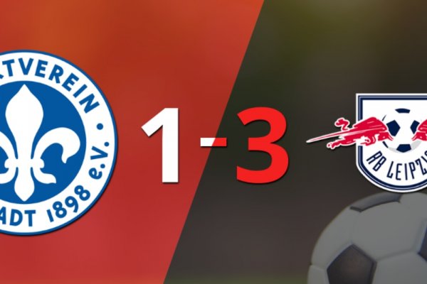 Lois Openda ayudó con doblete a RB Leipzig en victoria frente a Darmstadt 98