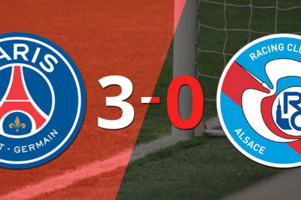 PSG golea 3-0 como local a RC Strasbourg