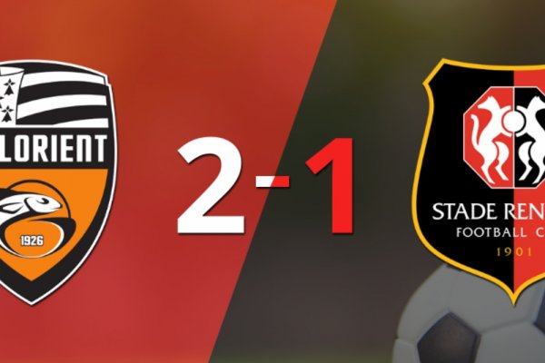 Lorient logró una victoria de local por 2 a 1 frente a Stade Rennes