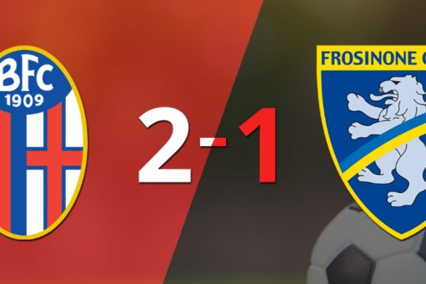 Bologna logró una victoria de local por 2 a 1 frente a Frosinone