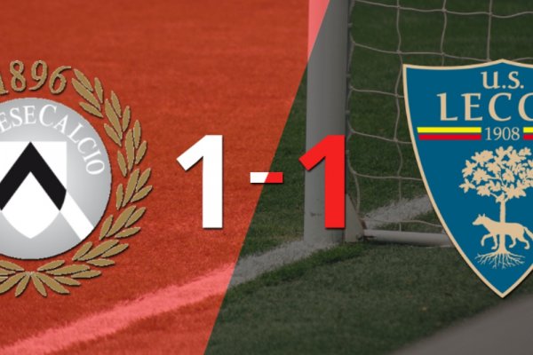 Udinese y Lecce se reparten los puntos y empatan 1-1