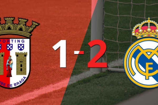 Por una mínima ventaja Real Madrid se lleva los tres puntos ante SC Braga