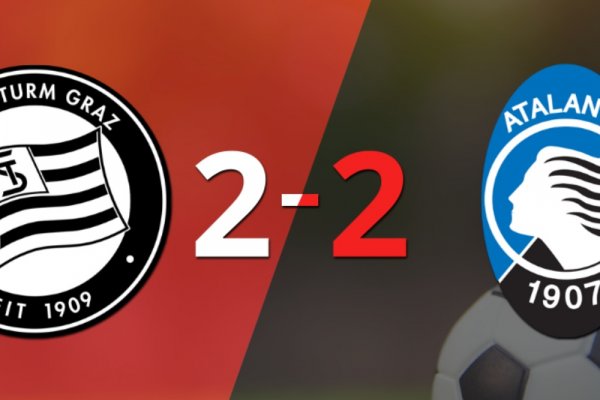 Con doblete de Luis Muriel, Atalanta sacó el empate ante Sturm Graz