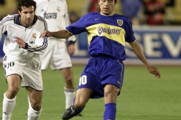 La llamativa frase de Figo tras haber donado la camiseta de Riquelme