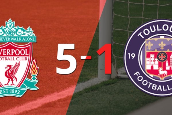 Liverpool golea 5-1 como local a Toulouse