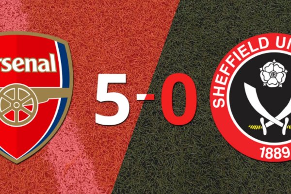 Arsenal le pasó por encima a Sheffield United con hat-trick de Eddie Nketiah