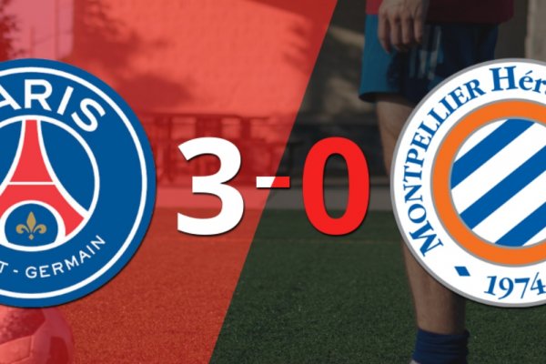 Montpellier se fue goleado 3-0 en su visita a PSG