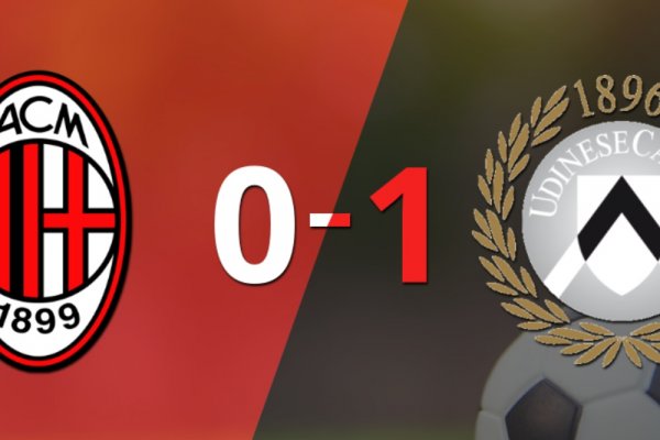 Con lo justo, Udinese derrotó a Milan en su casa