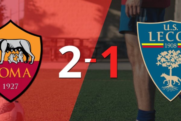 Roma derrotó 2-1 en casa a Lecce