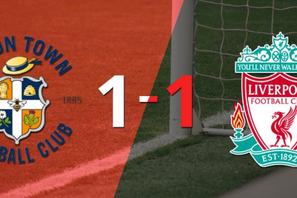 Luton Town y Liverpool se reparten los puntos y empatan 1-1