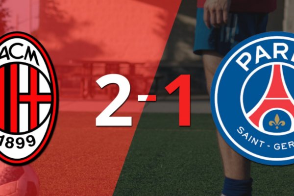 Milan logra 3 puntos al vencer de local a PSG 2-1