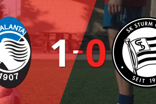 Atalanta le ganó 1-0 como local a Sturm Graz