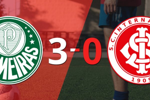 Internacional se fue goleado 3-0 en su visita a Palmeiras