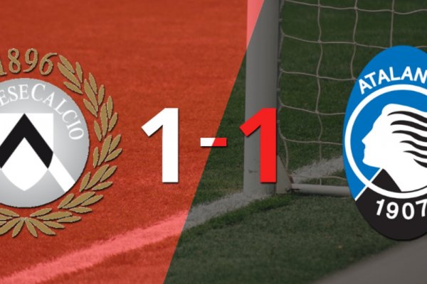 Udinese y Atalanta se reparten los puntos y empatan 1-1