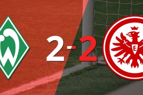 Werder Bremen y Eintracht Frankfurt sellaron un empate a dos