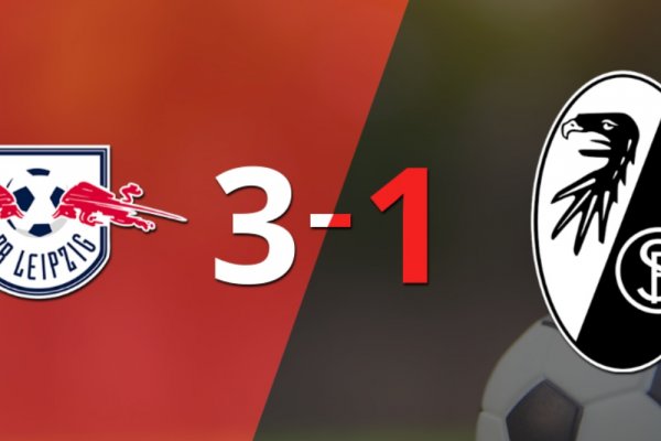 Con muchos goles, RB Leipzig derrotó 3-1 a Friburgo