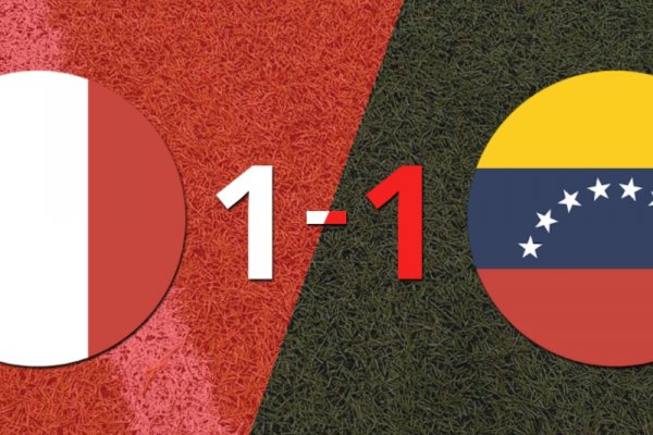 Reparto de puntos en el empate a uno entre Perú y Venezuela