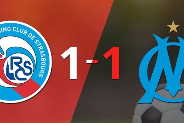 RC Strasbourg logró sacar el empate de local frente a Olympique de Marsella