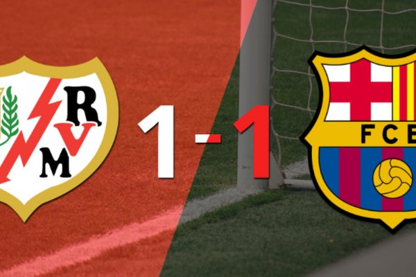 Rayo Vallecano y Barcelona se reparten los puntos y empatan 1-1