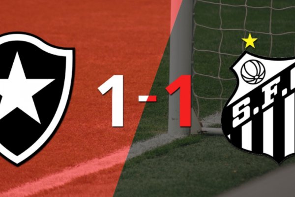 Santos empató 1-1 en su visita a Botafogo