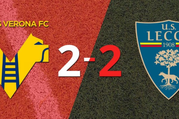 En un emocionante partido, Hellas Verona y Lecce empataron 2-2