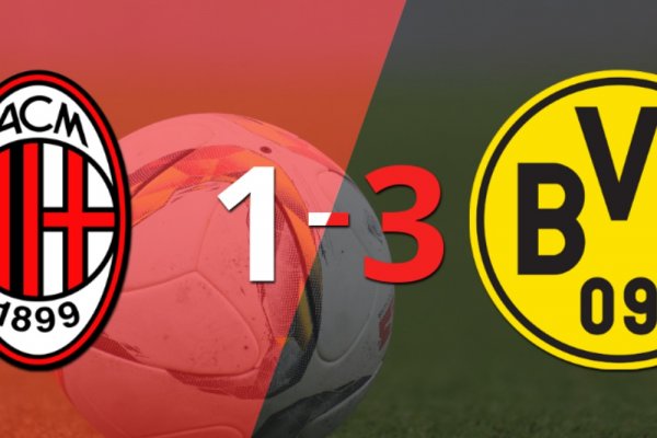 En una fiesta de goles, Borussia Dortmund liquidó a Milan por 3 a 1