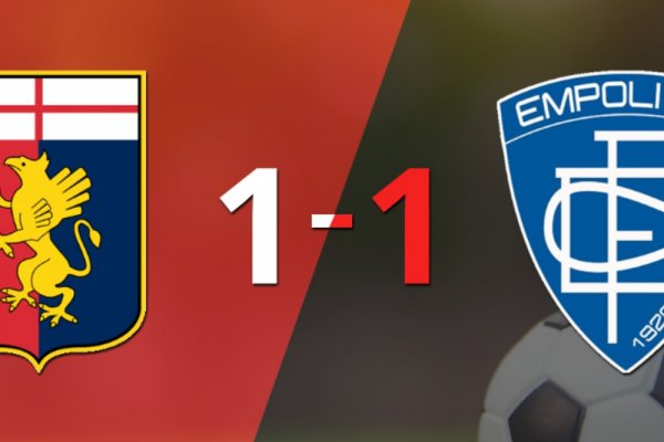 Genoa y Empoli se repartieron los puntos en un 1 a 1