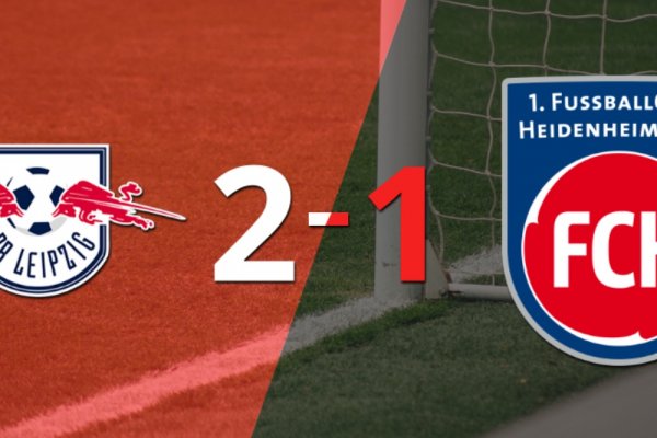 RB Leipzig sacó los 3 puntos en casa al vencer 2-1 a Heidenheim