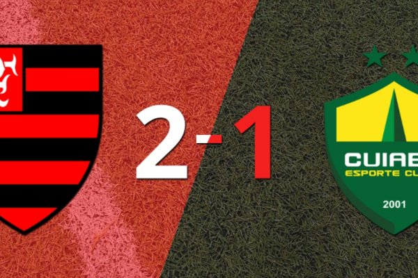 Flamengo consiguió una victoria en casa por 2 a 1 ante Cuiabá