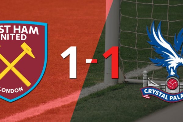 Crystal Palace empató 1-1 en su visita a West Ham United