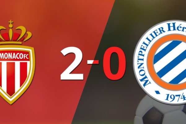 Mónaco derrotó 2-0 en casa a Montpellier